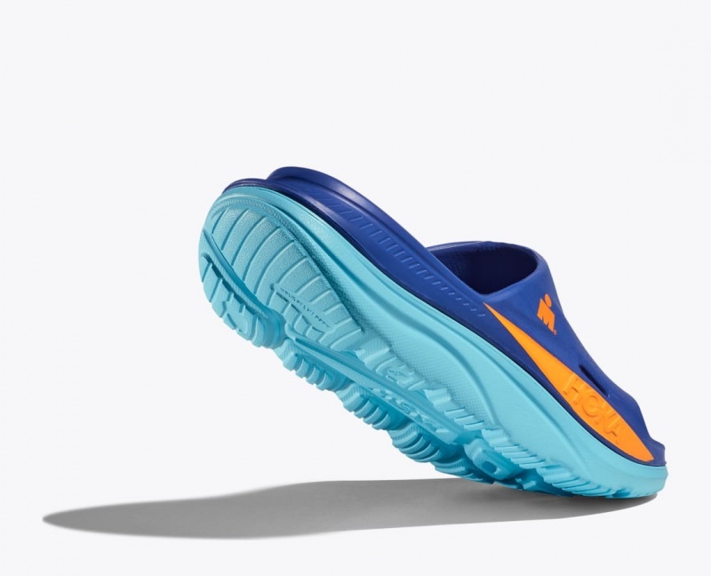 HOKA IRONMAN Ora Recovery Women's Slide Blue | 650743UZV