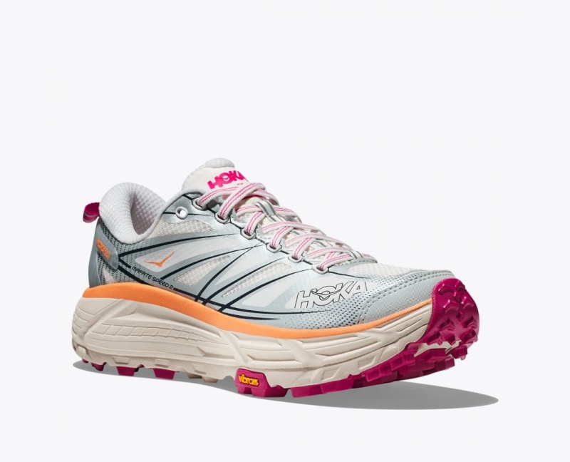 HOKA Mafate Speed 2 Women's Sneakers White / Grey / Orange | 924801NCZ