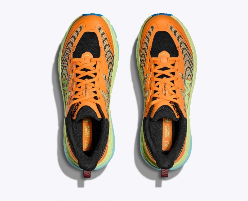 HOKA Mafate Speed 4 Men's Trail Running Shoes Orange / Green | 065432JFC