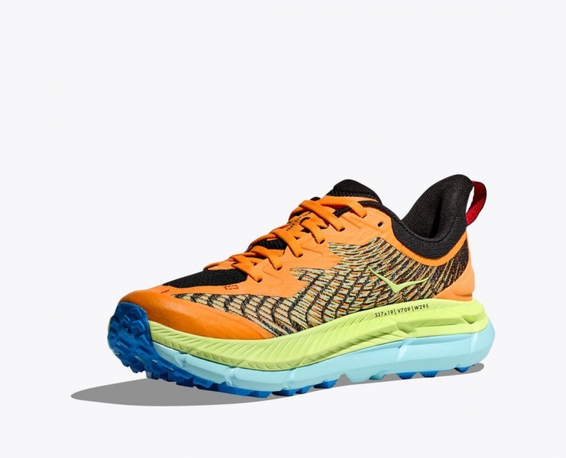 HOKA Mafate Speed 4 Men's Trail Running Shoes Orange / Green | 065432JFC