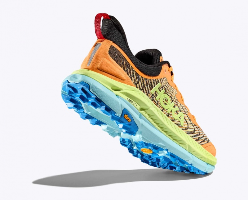 HOKA Mafate Speed 4 Men's Trail Running Shoes Orange / Green | 065432JFC