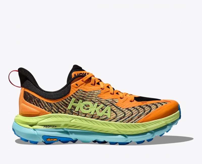 HOKA Mafate Speed 4 Men\'s Trail Running Shoes Orange / Green | 065432JFC