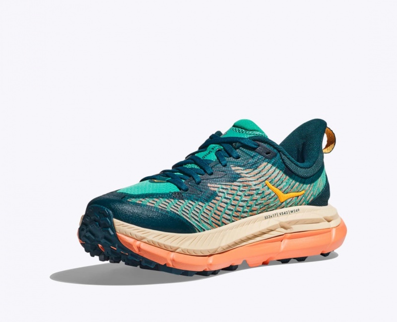 HOKA Mafate Speed 4 Women's Trail Running Shoes Dark Turquoise / Orange | 263157PWY