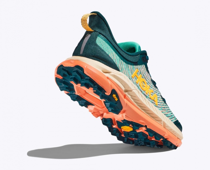 HOKA Mafate Speed 4 Women's Trail Running Shoes Dark Turquoise / Orange | 263157PWY