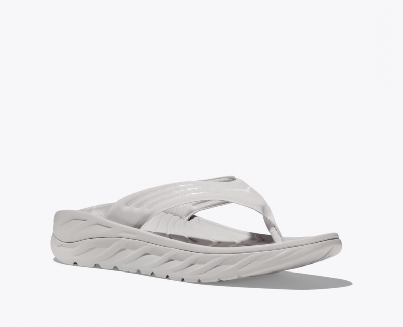 HOKA ORA Recovery Men's Flip Flops Grey | 029186KWR