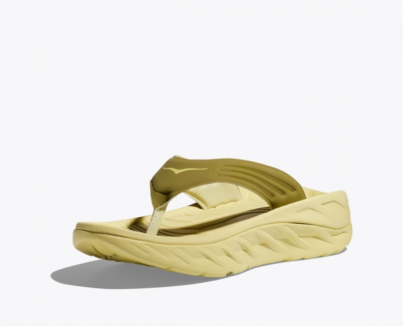 HOKA ORA Recovery Men's Flip Flops Khaki | 701342IXR