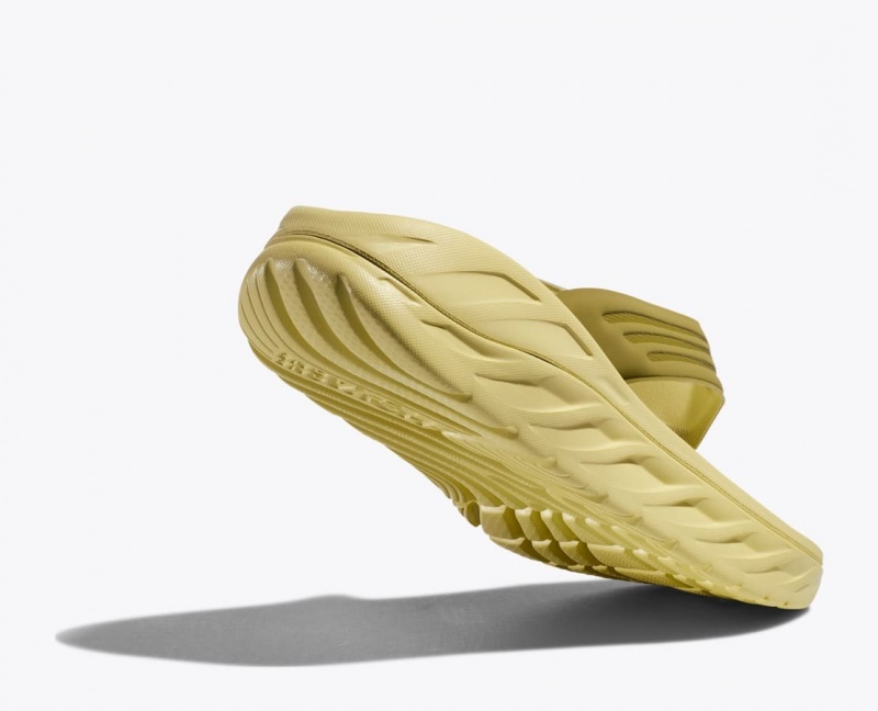 HOKA ORA Recovery Men's Flip Flops Khaki | 701342IXR