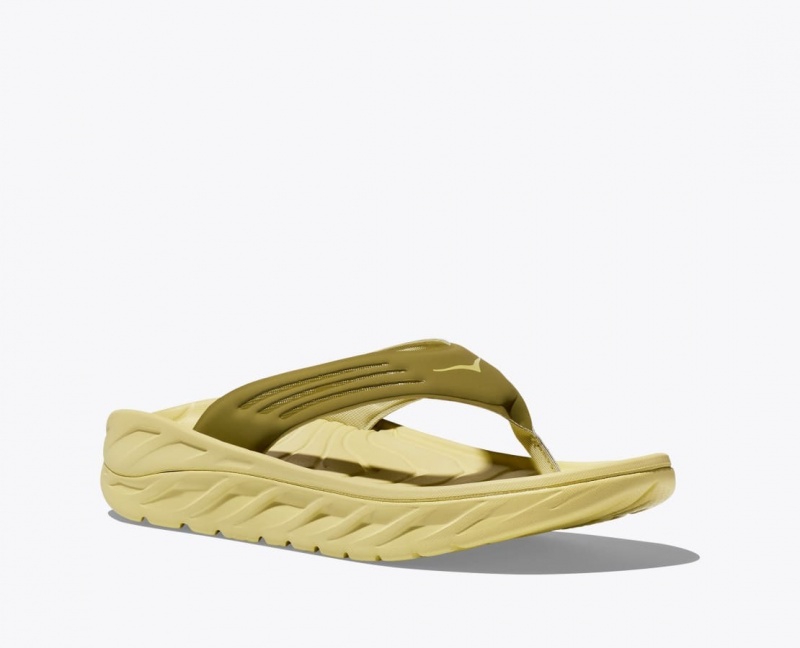 HOKA ORA Recovery Men's Flip Flops Khaki | 701342IXR