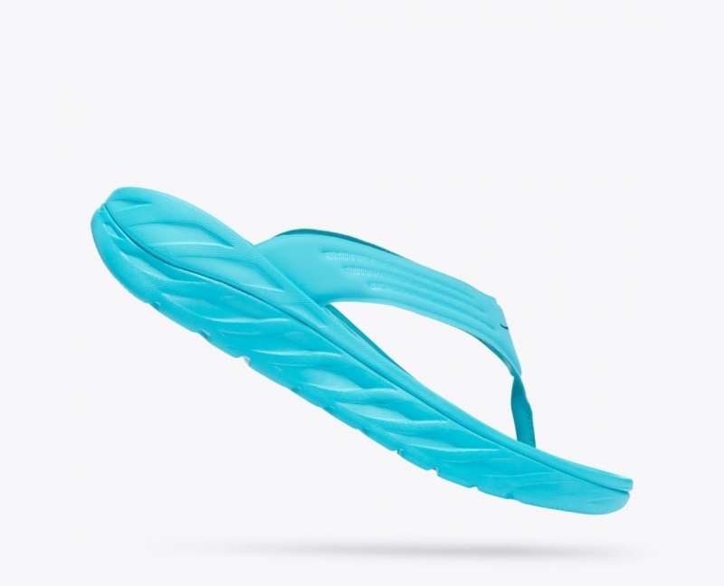 HOKA ORA Recovery Men's Flip Flops Turquoise | 297516VUY