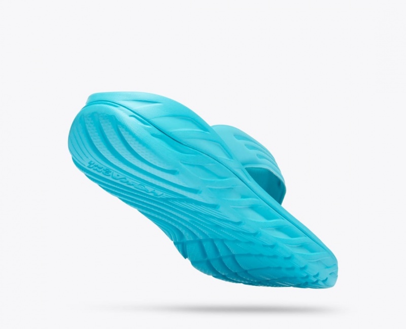 HOKA ORA Recovery Men's Flip Flops Turquoise | 297516VUY