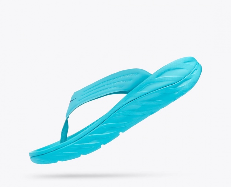 HOKA ORA Recovery Men's Flip Flops Turquoise | 297516VUY