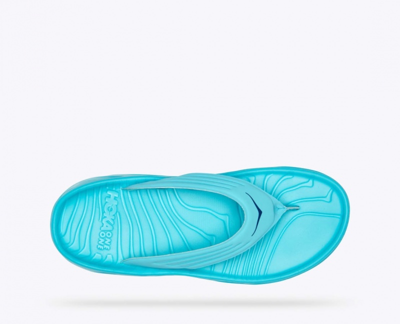 HOKA ORA Recovery Men's Flip Flops Turquoise | 297516VUY