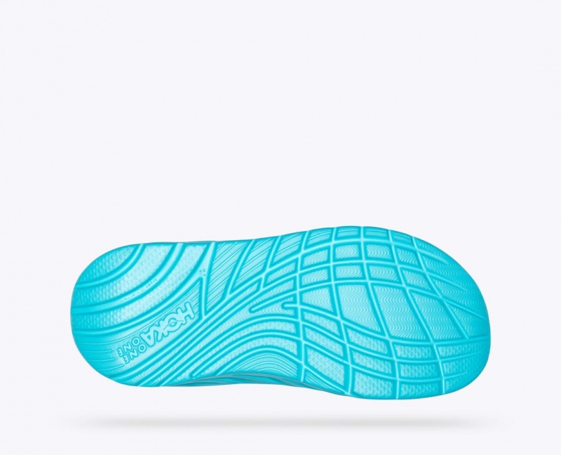 HOKA ORA Recovery Men's Flip Flops Turquoise | 297516VUY