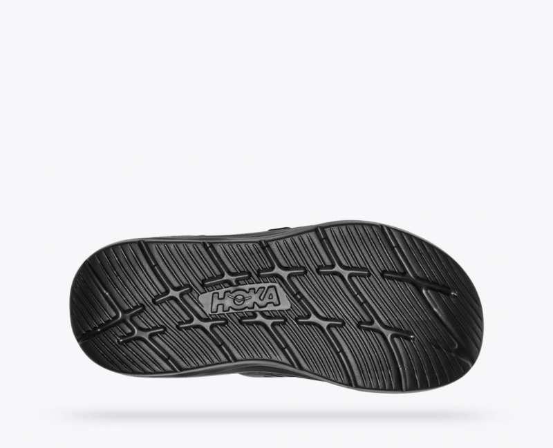 HOKA Ora Luxe Men's Slide Black | 158936PMX