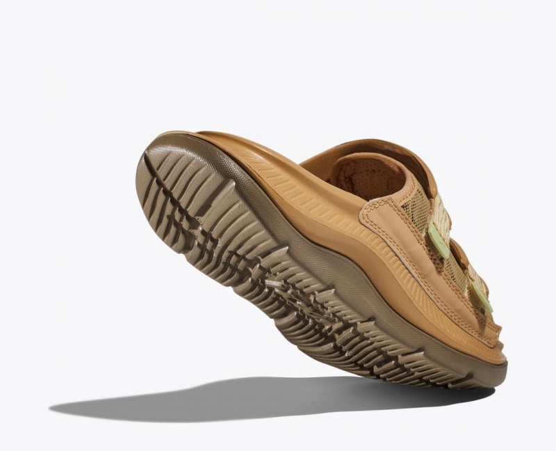 HOKA Ora Luxe Men's Slide Brown | 014298GVX