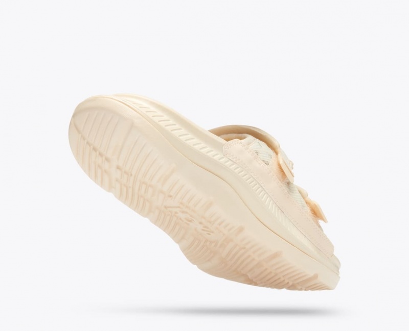 HOKA Ora Luxe Men's Slide Cream | 849502YPT