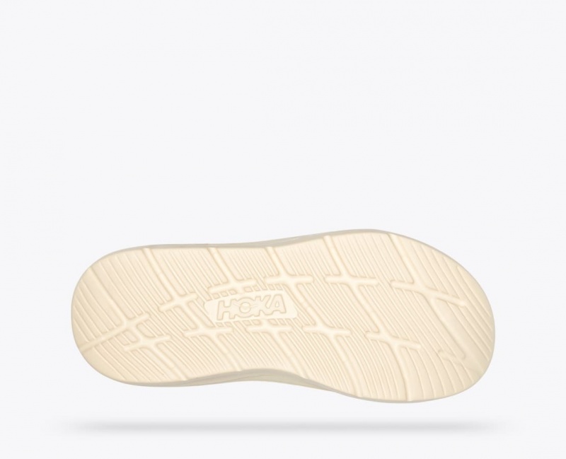 HOKA Ora Luxe Men's Slide Cream | 849502YPT