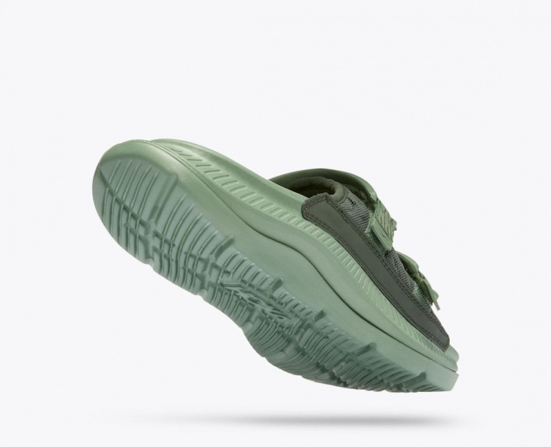 HOKA Ora Luxe Men's Slide Green | 834952MTQ