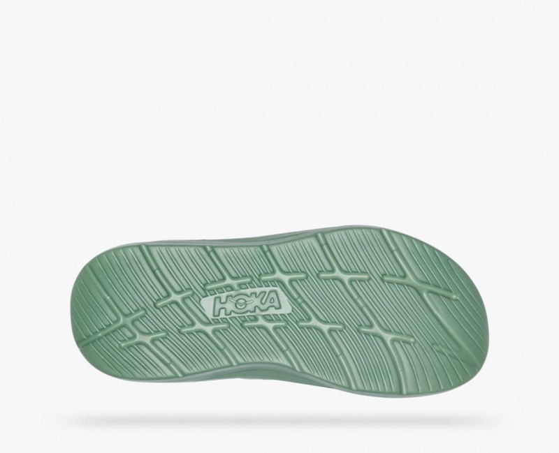 HOKA Ora Luxe Men's Slide Green | 834952MTQ