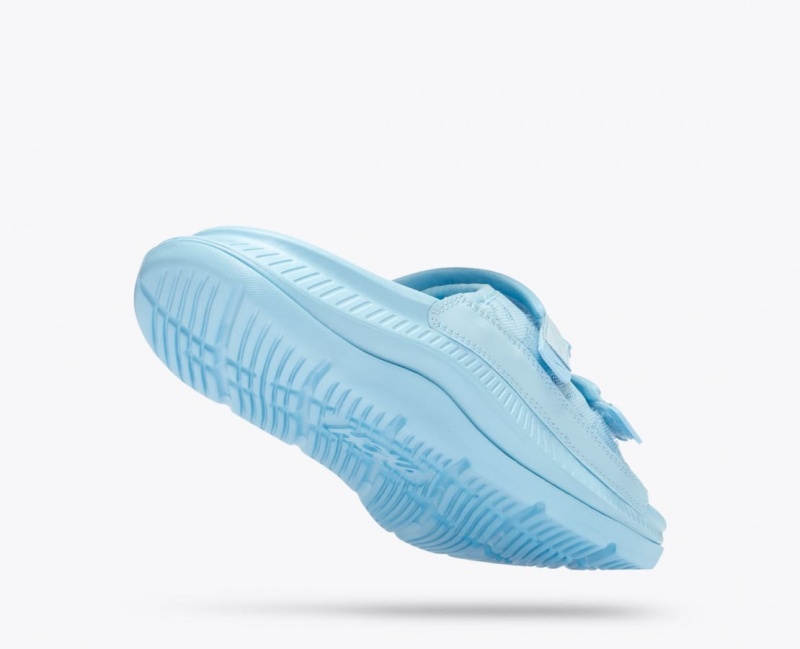 HOKA Ora Luxe Men's Slide Light Blue | 472951RYS