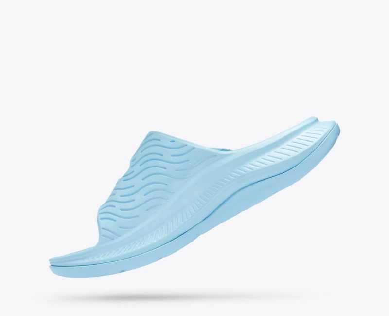 HOKA Ora Luxe Men's Slide Light Blue | 472951RYS