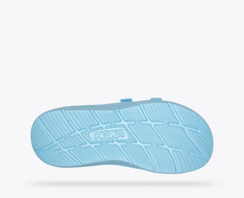 HOKA Ora Luxe Men's Slide Light Blue | 472951RYS