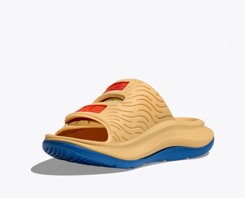 HOKA Ora Luxe Men's Slide Light Orange | 083295PAE