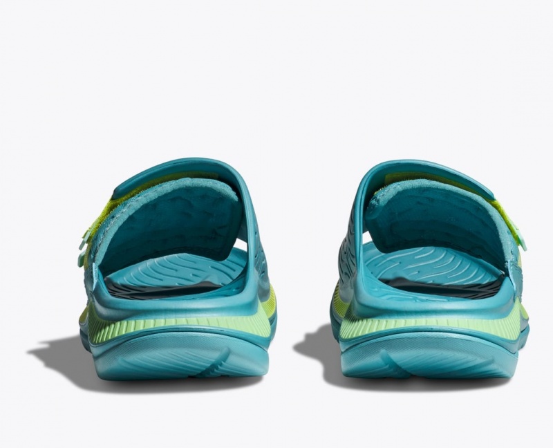 HOKA Ora Luxe Men's Slide Turquoise | 465817REK