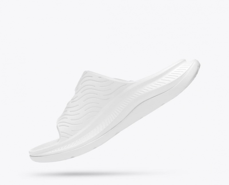 HOKA Ora Luxe Men's Slide White | 478916NBK