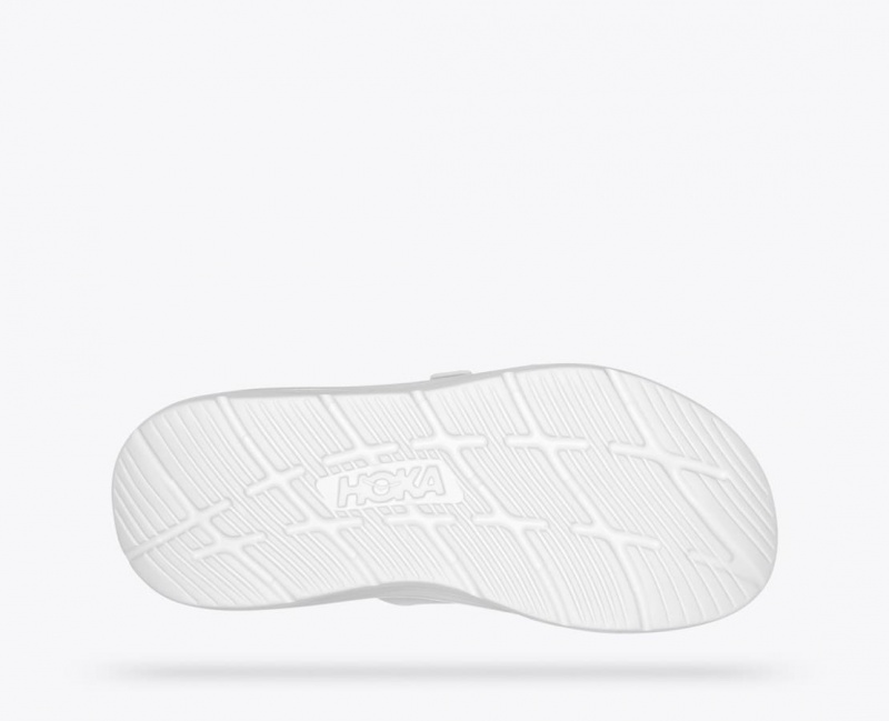 HOKA Ora Luxe Men's Slide White | 478916NBK