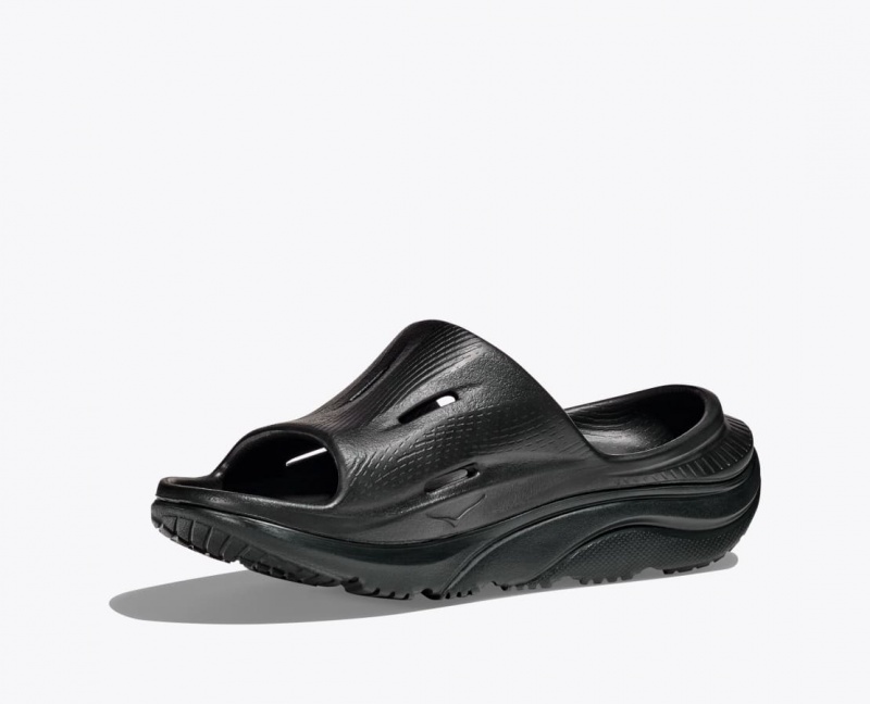 HOKA Ora Recovery 3 Kids' Slides Black | 108732VFA