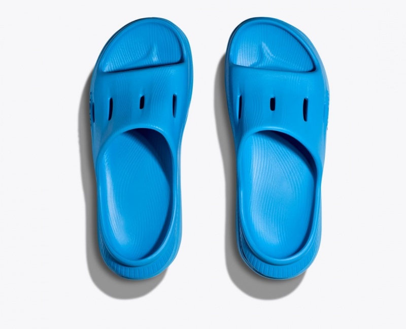 HOKA Ora Recovery 3 Kids' Slides Blue | 380719YIQ