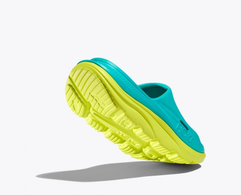 HOKA Ora Recovery 3 Kids' Slides Turquoise / Green | 127650YMP