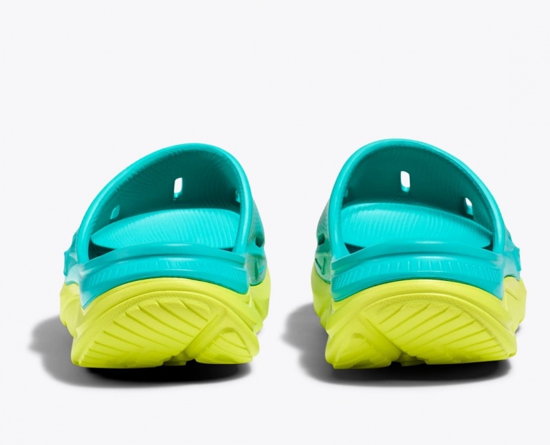 HOKA Ora Recovery 3 Kids' Slides Turquoise / Green | 127650YMP