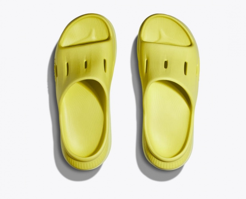 HOKA Ora Recovery 3 Kids' Slides Yellow | 062198JFT