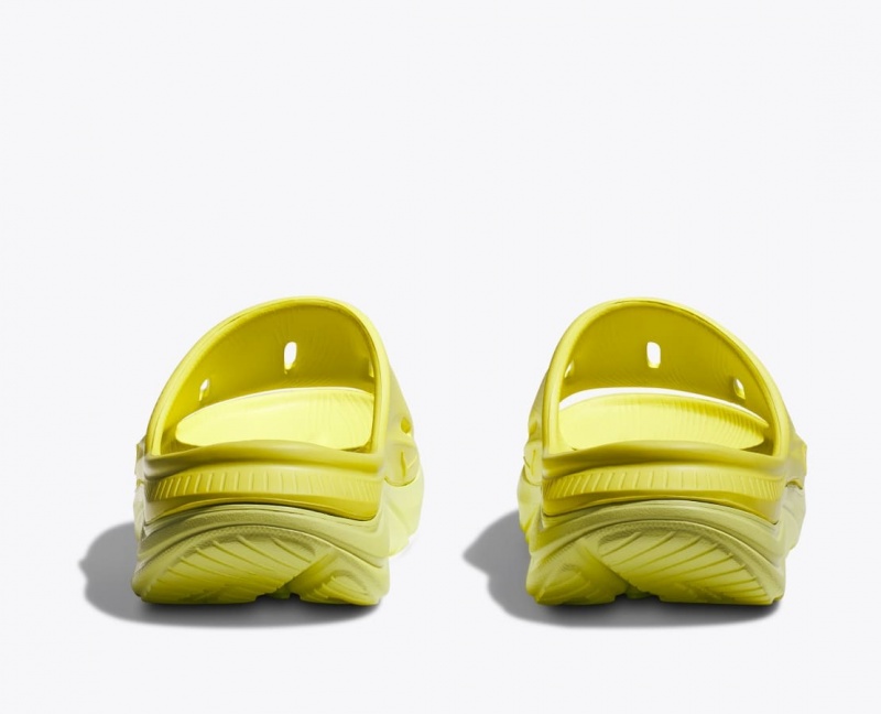 HOKA Ora Recovery 3 Kids' Slides Yellow | 062198JFT