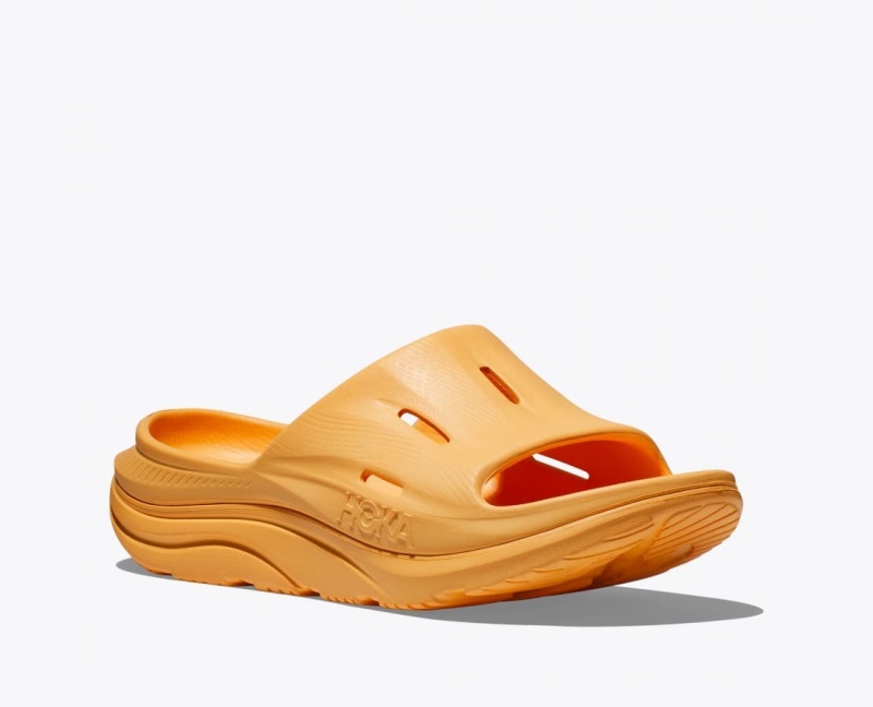 HOKA Ora Recovery 3 Men's Slide Dark Orange | 869517MRJ