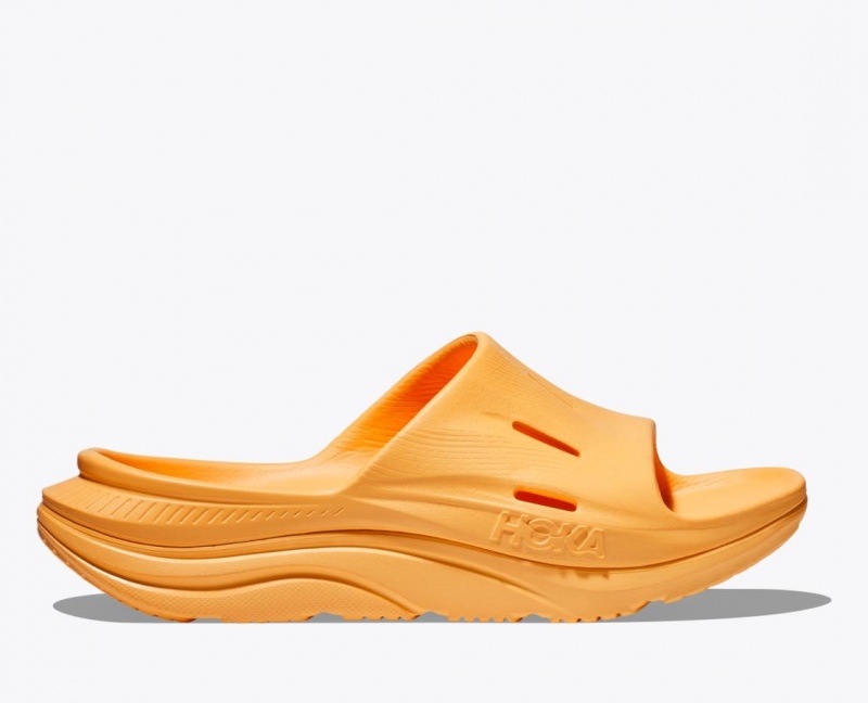 HOKA Ora Recovery 3 Men\'s Slide Dark Orange | 869517MRJ