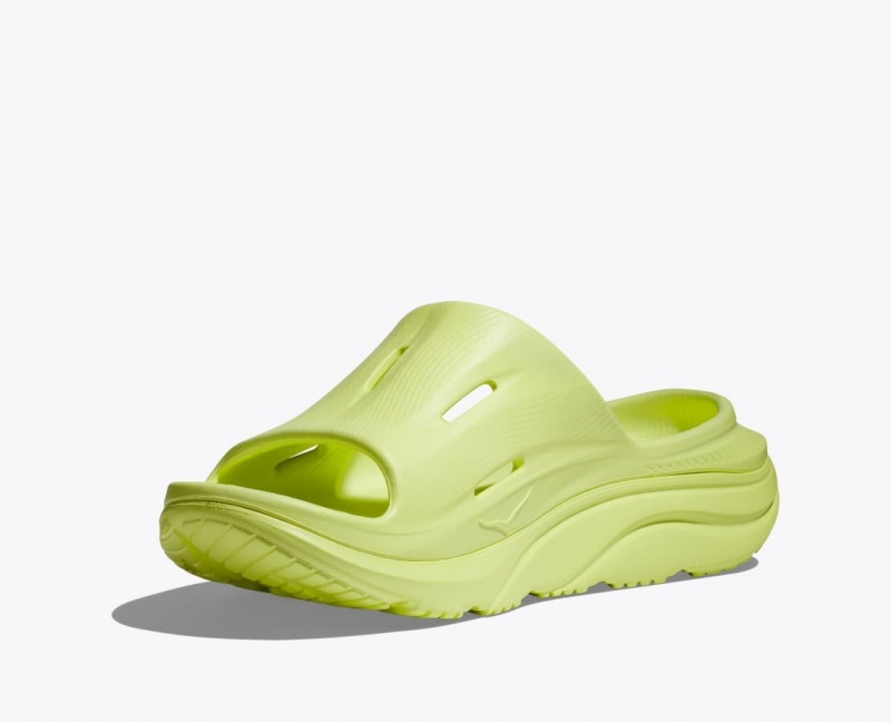 HOKA Ora Recovery 3 Men's Slide Light Green | 823079JLU