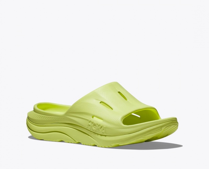 HOKA Ora Recovery 3 Men's Slide Light Green | 823079JLU