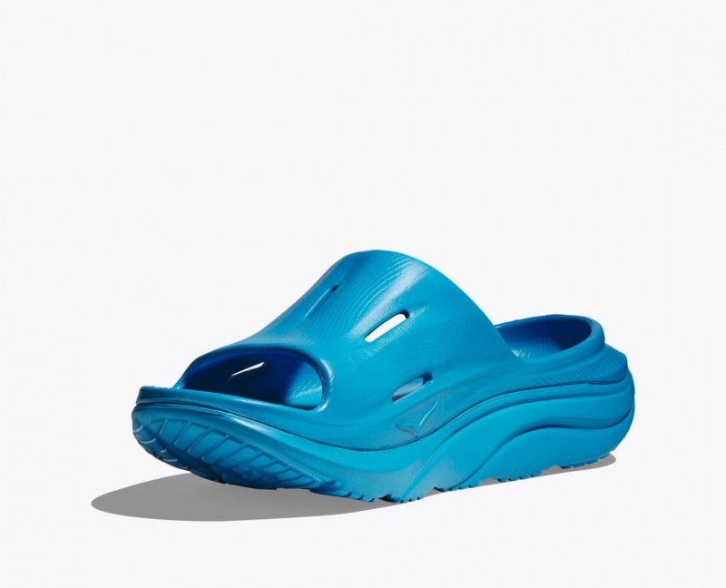 HOKA Ora Recovery 3 Women's Slide Blue | 184025YRZ