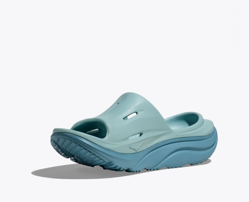 HOKA Ora Recovery 3 Women's Slide Grey Blue | 503147BDY