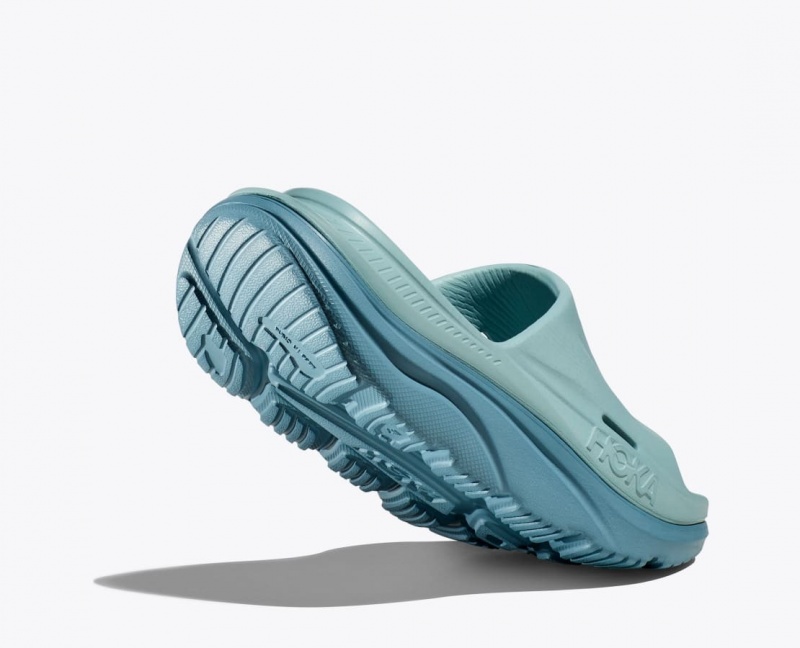 HOKA Ora Recovery 3 Women's Slide Grey Blue | 503147BDY