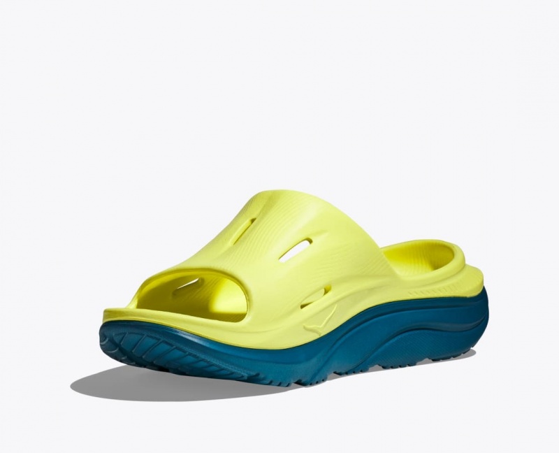 HOKA Ora Recovery 3 Women's Slide Light Green / Dark Green | 632805RTI