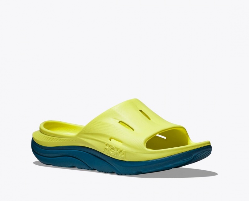 HOKA Ora Recovery 3 Women's Slide Light Green / Dark Green | 632805RTI