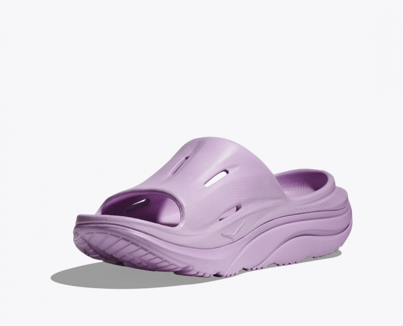 HOKA Ora Recovery 3 Women's Slide Light Purple | 273410XOW