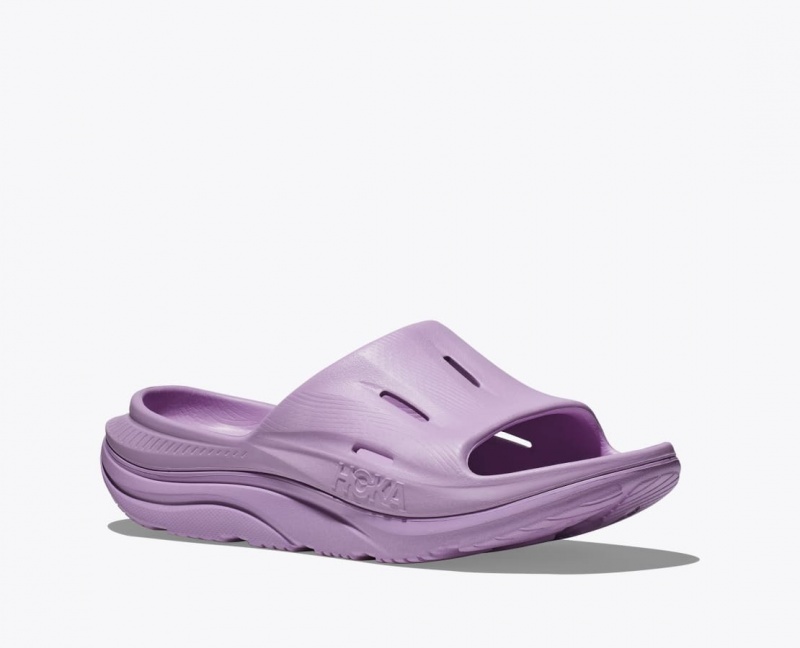 HOKA Ora Recovery 3 Women's Slide Light Purple | 273410XOW