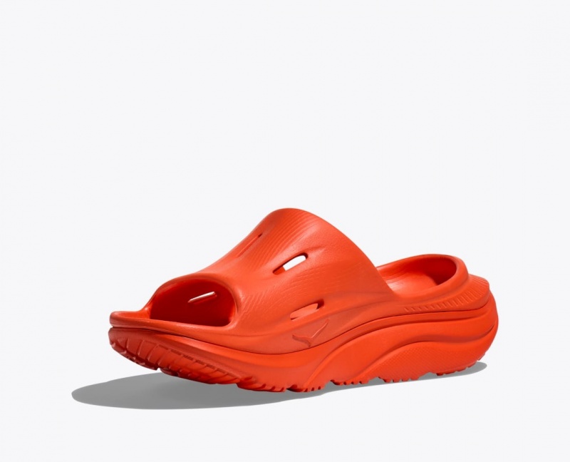 HOKA Ora Recovery 3 Women's Slide Red Orange | 012958SKR