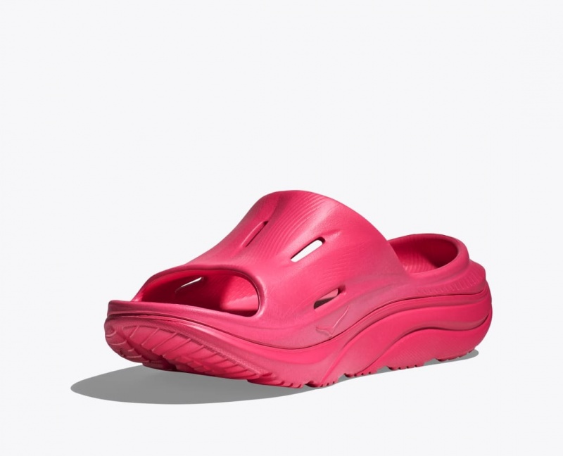 HOKA Ora Recovery 3 Women's Slide Red | 157986KDF