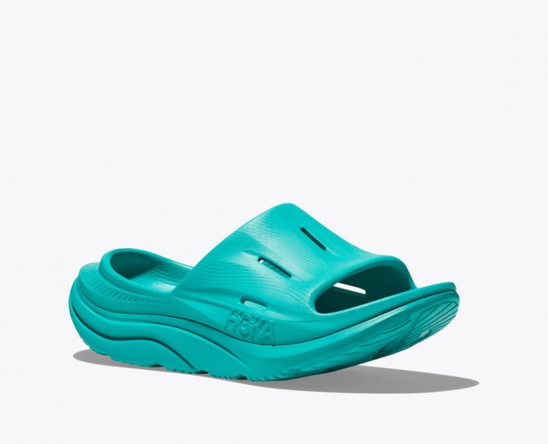 HOKA Ora Recovery 3 Women's Slide Turquoise | 519260WKC